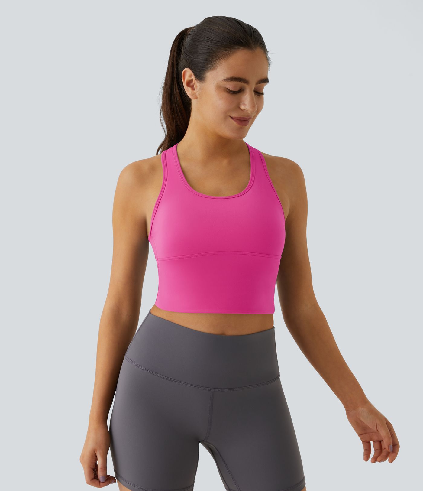 In My Feels Softlyzero™ Plush Rückenfreies, ausgeschnittenes Racerback-Yoga-Tanktop mit U-Ausschnitt