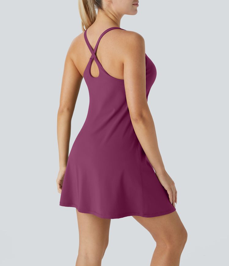 SoftlyZero™ Plush 2-in-1 Pocket Mini Active Dress D-F Cups