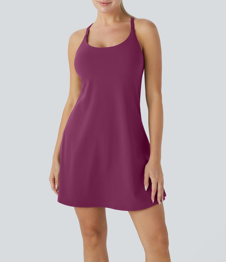 SoftlyZero™ Plush 2-in-1 Pocket Mini Active Dress D-F Cups