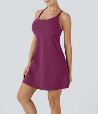 SoftlyZero™ Plush 2-in-1 Pocket Mini Active Dress D-F Cups