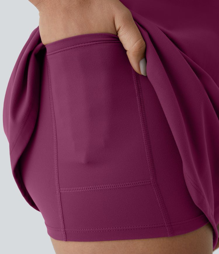 SoftlyZero™ Plush 2-in-1 Pocket Mini Active Dress D-F Cups