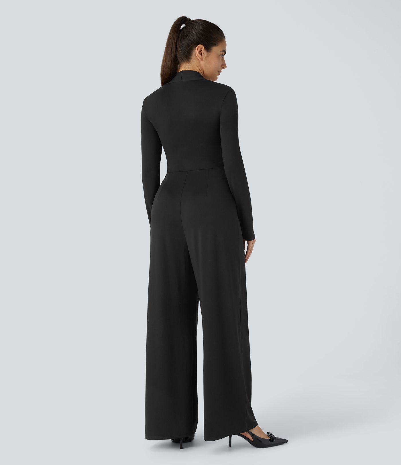 Long Sleeve Wide Leg Jumpsuit