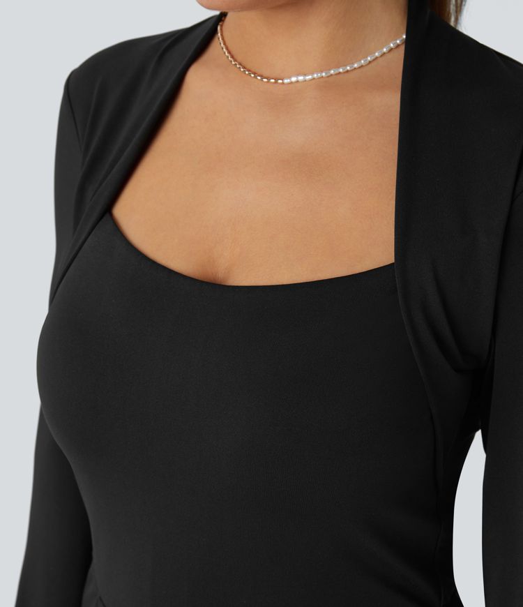 Long Sleeve Wide Leg Jumpsuit