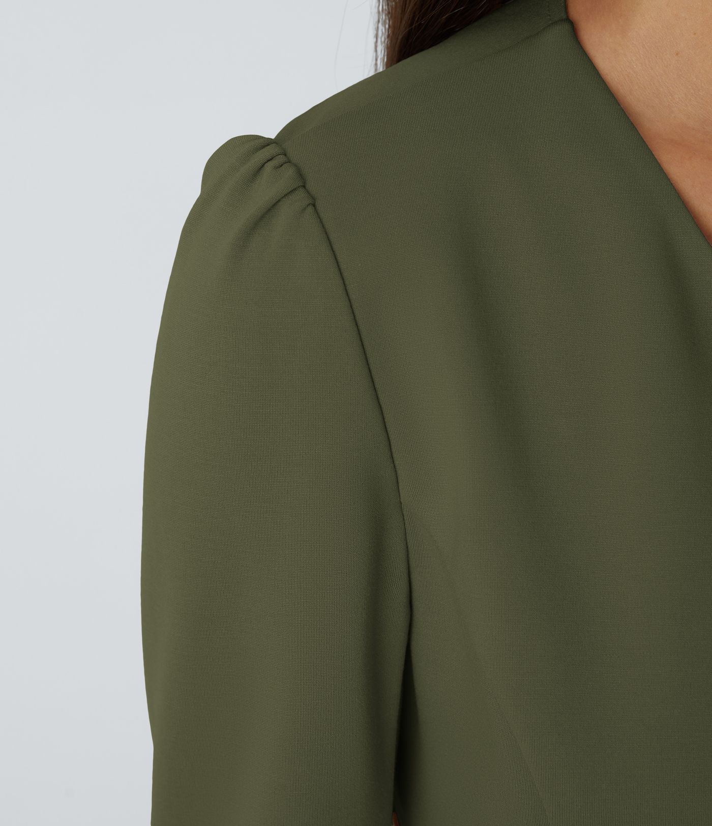 Round Neck Long Sleeve Decorative Button Slim Work Blazer