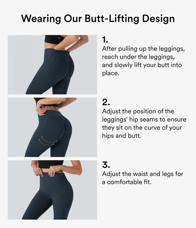 SoCinched High Waisted Butt Lifting Tummy Control Side Pocket Shaping Training UltraSculpt Leggings