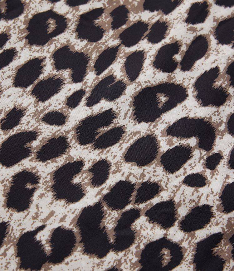 High Waisted Invisible Zipper High Low Ruffle Leopard Print Midi Flowy 2 Piece Resort Skirt