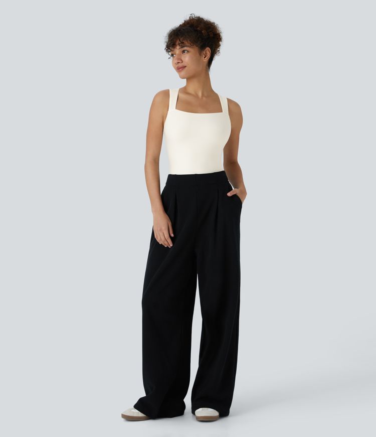 Body décontracté col carré sans manches