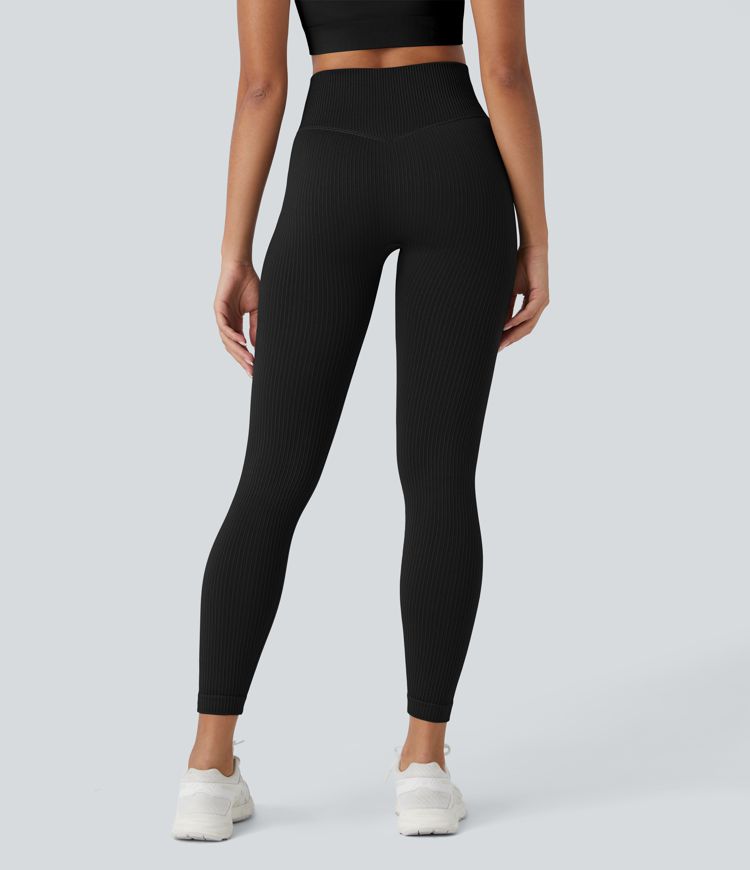 Seamless Flow High Waisted Tummy Control Yoga 7/8 Leggings