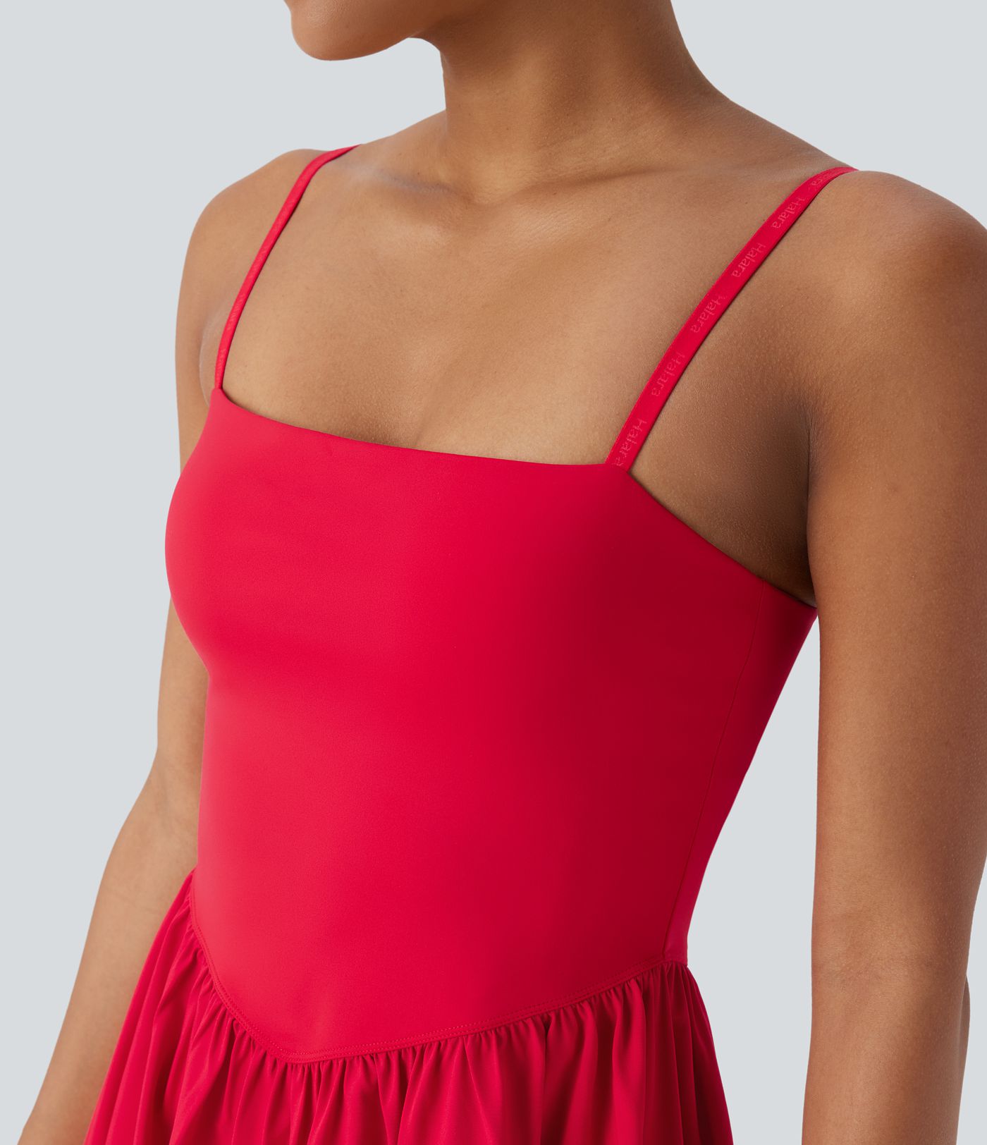 Breezeful™ Rückenfreies 2-in-1-Schnelltrocknendes Mini-Yoga-Aktivkleid mit Seitentaschen – Easy Peezy Edition