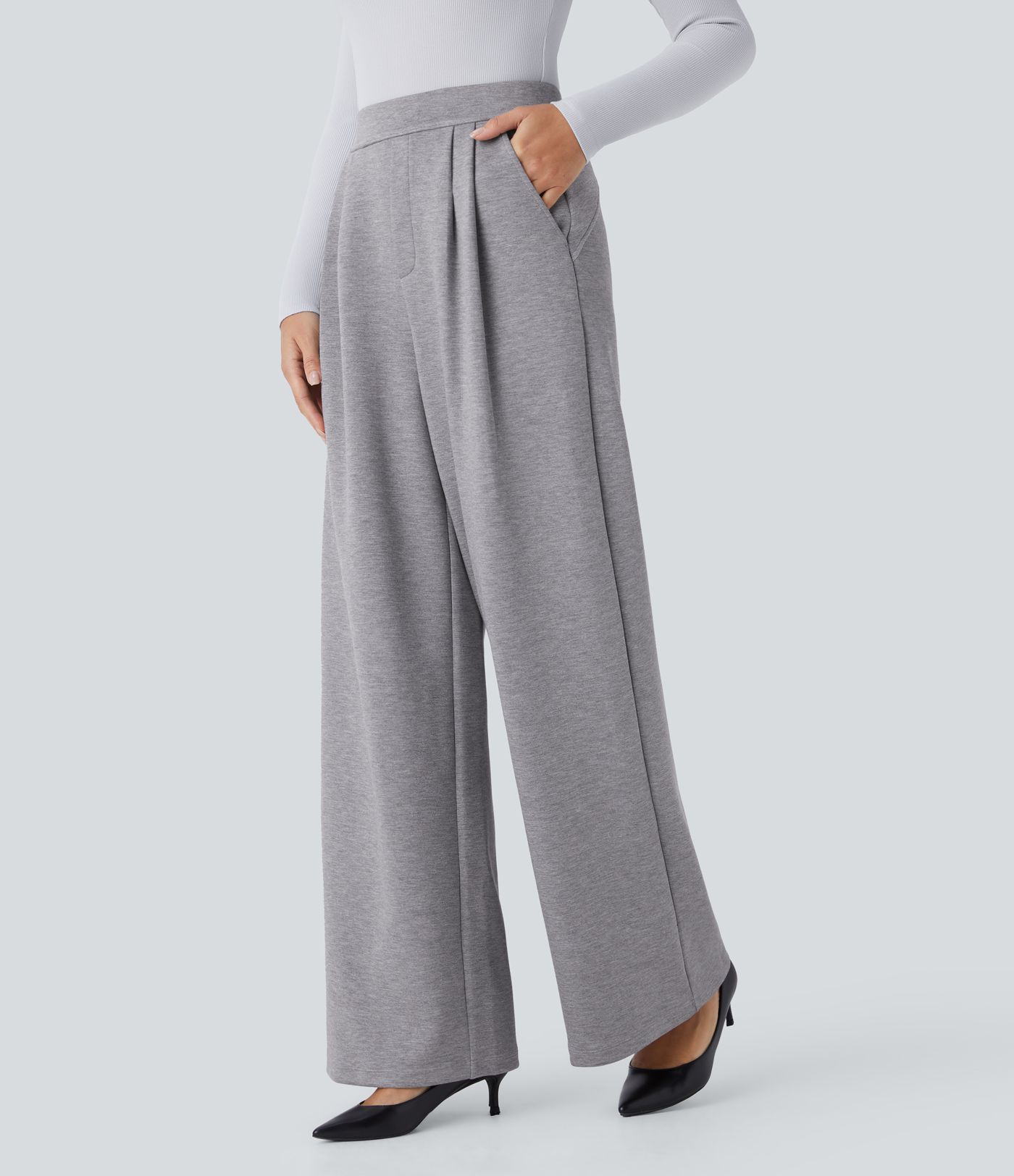 Pantalon de travail Halara Flex™ ample taille haute avec poches