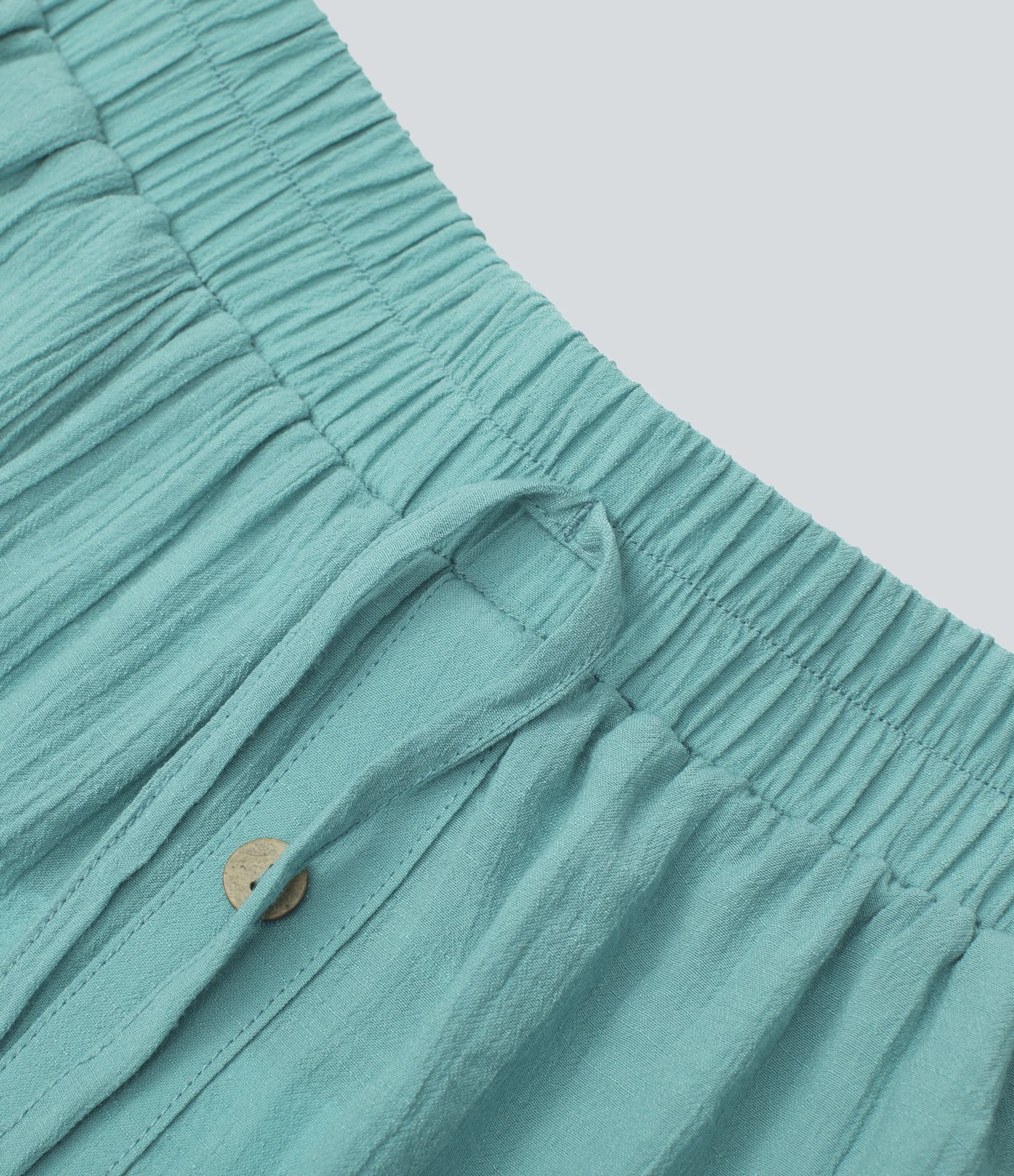 Fluid casual midi skirt with side button pocket and drawstring high waist