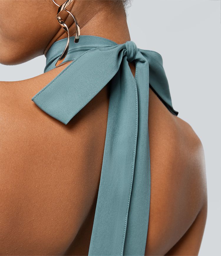 Breezeful™ Jupe de Vacances Séchage Rapide Taille Haute Dos Noué Torsadé