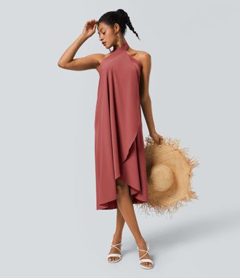 Breezeful™ High Waisted Wrapped Tie Back Quick Dry Skirt