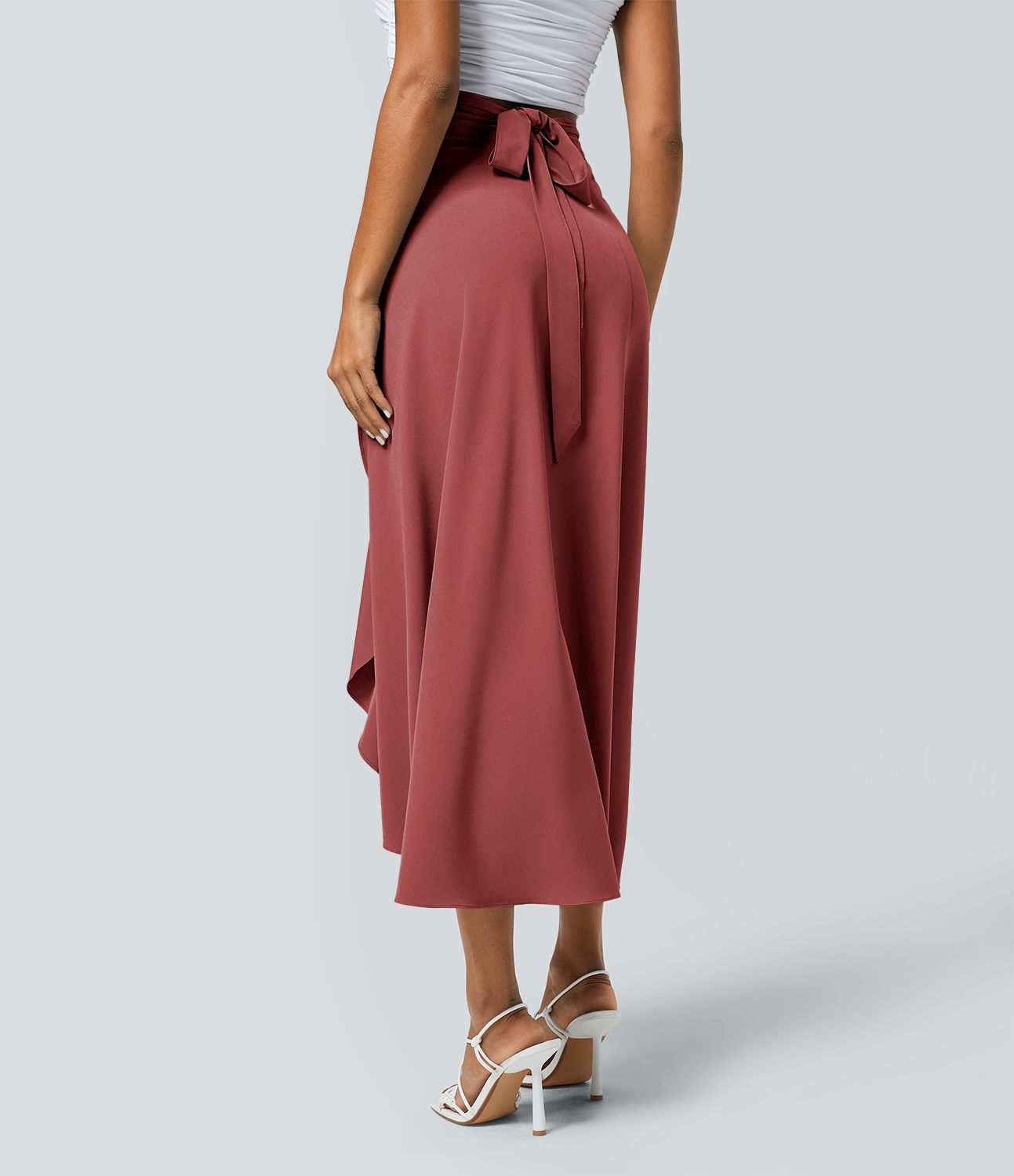 Breezeful™ High Waisted Wrapped Tie Back Quick Dry Skirt