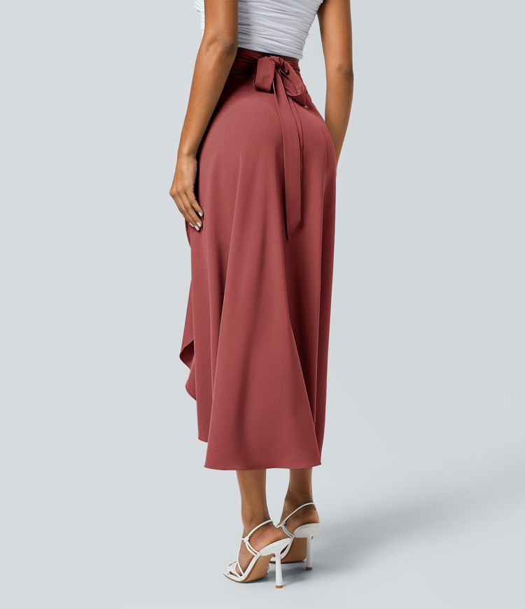 Breezeful™ High Waisted Wrapped Tie Back Quick Dry Skirt