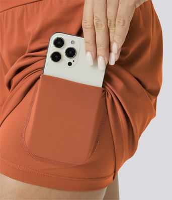 Short yoga 2-en-1 SoftlyZero™ aérien taille super haute toucher frais 12,5 cm avec poches - Longueur extended