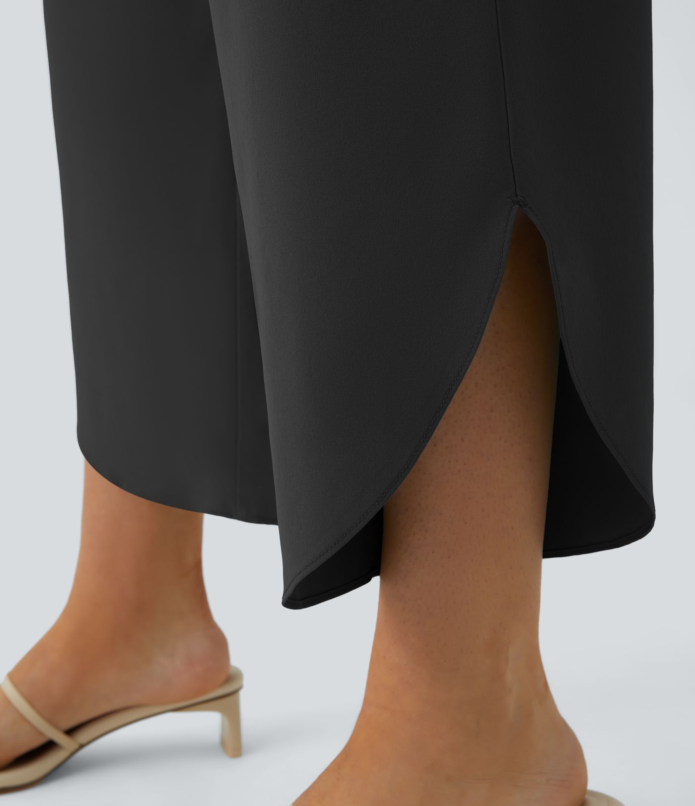 Breezeful™ High Waisted Crossover Side Pocket Split Quick Dry Resort Trousers