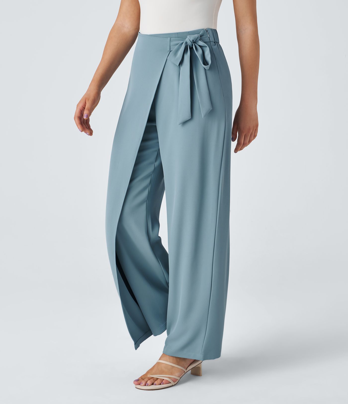 Halara Flex™ High Waisted Tie Side Wide Leg Work Pants