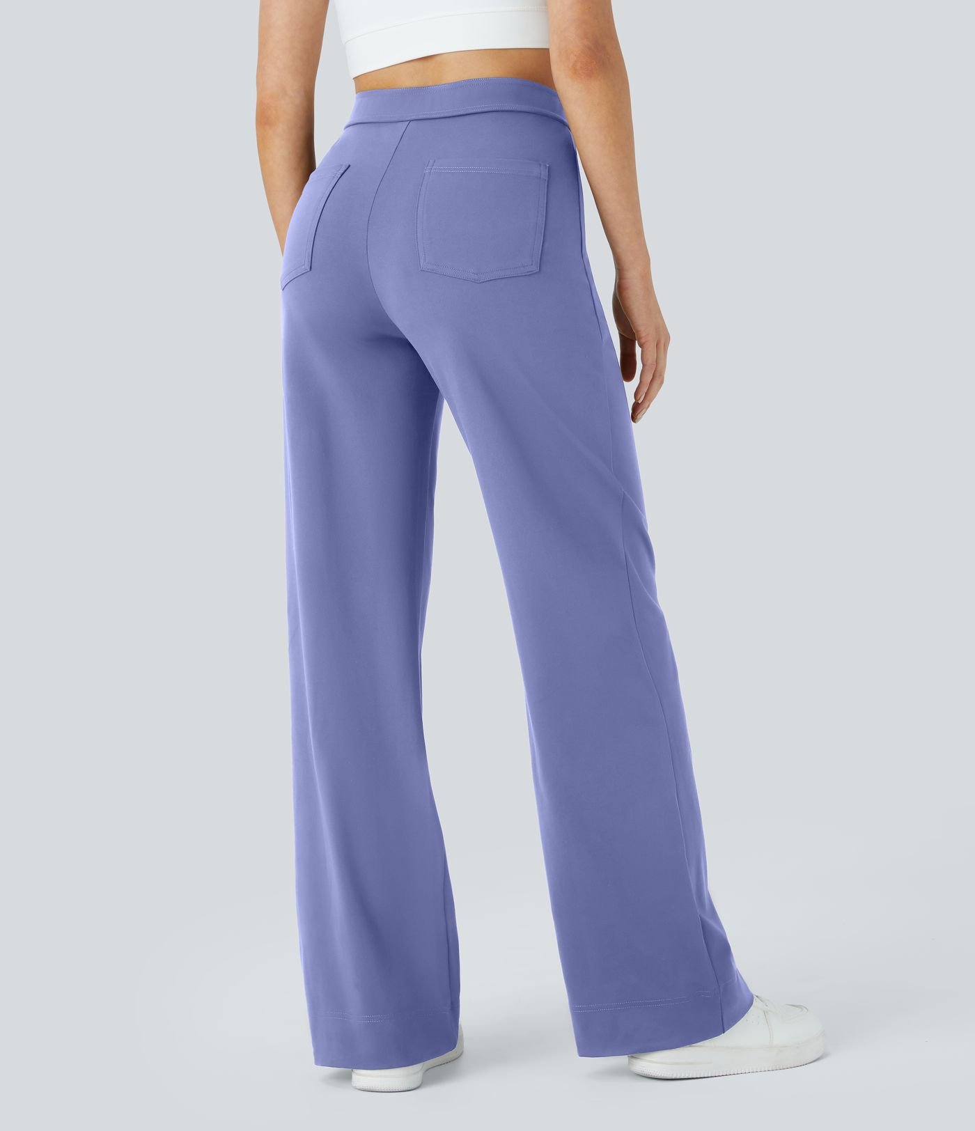 DayStretch High Waisted Pockets Straight Leg Casual Pants