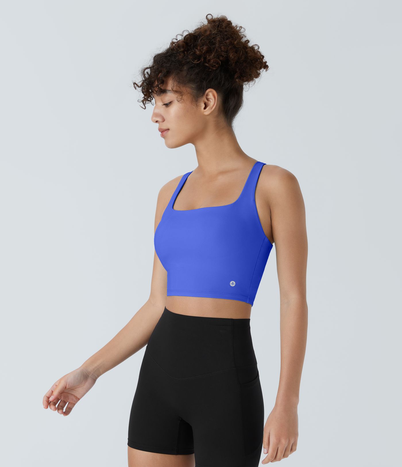 SoftlyZero™ Airy Square Neck Backless Crisscross Cropped Cool Touch Yoga Tank Top-UPF50+