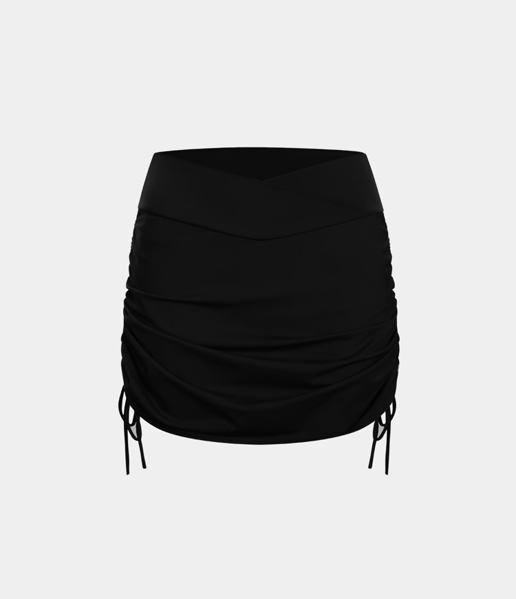 Falda-Estrella cruzada de actividad con bolsillos laterales 2 en 1 