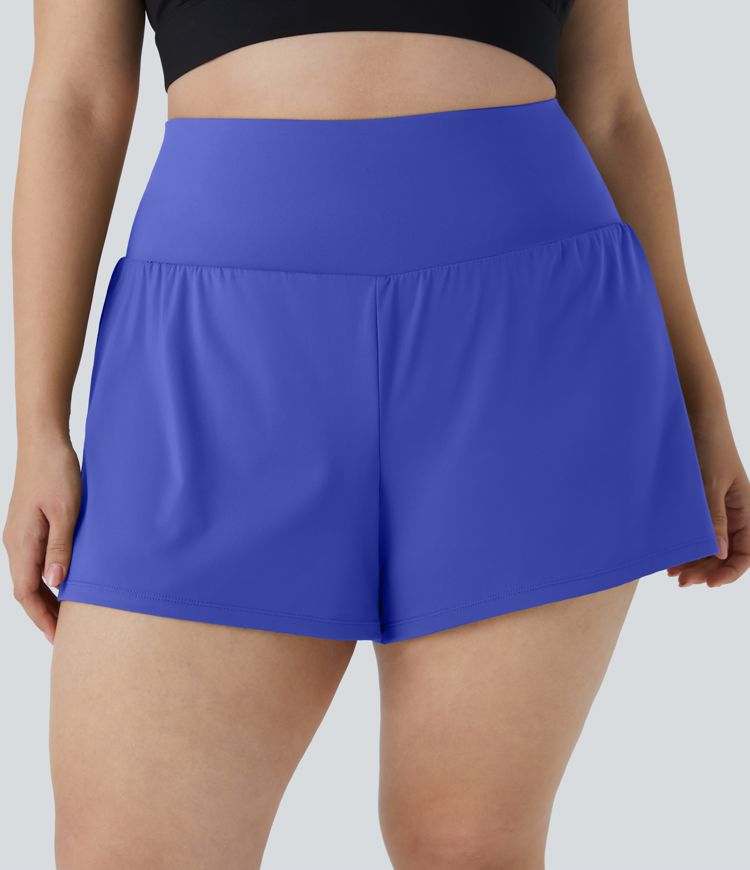 Pantalones cortos de gimnasio 2 en 1 con bolsillo trasero más bolsillo oculto lateral 3.5 pulgadas Pantalones cortos de gimnasio 2 en 1 con bolsillo trasero más bolsillo oculto lateral 3.5 pulgadas