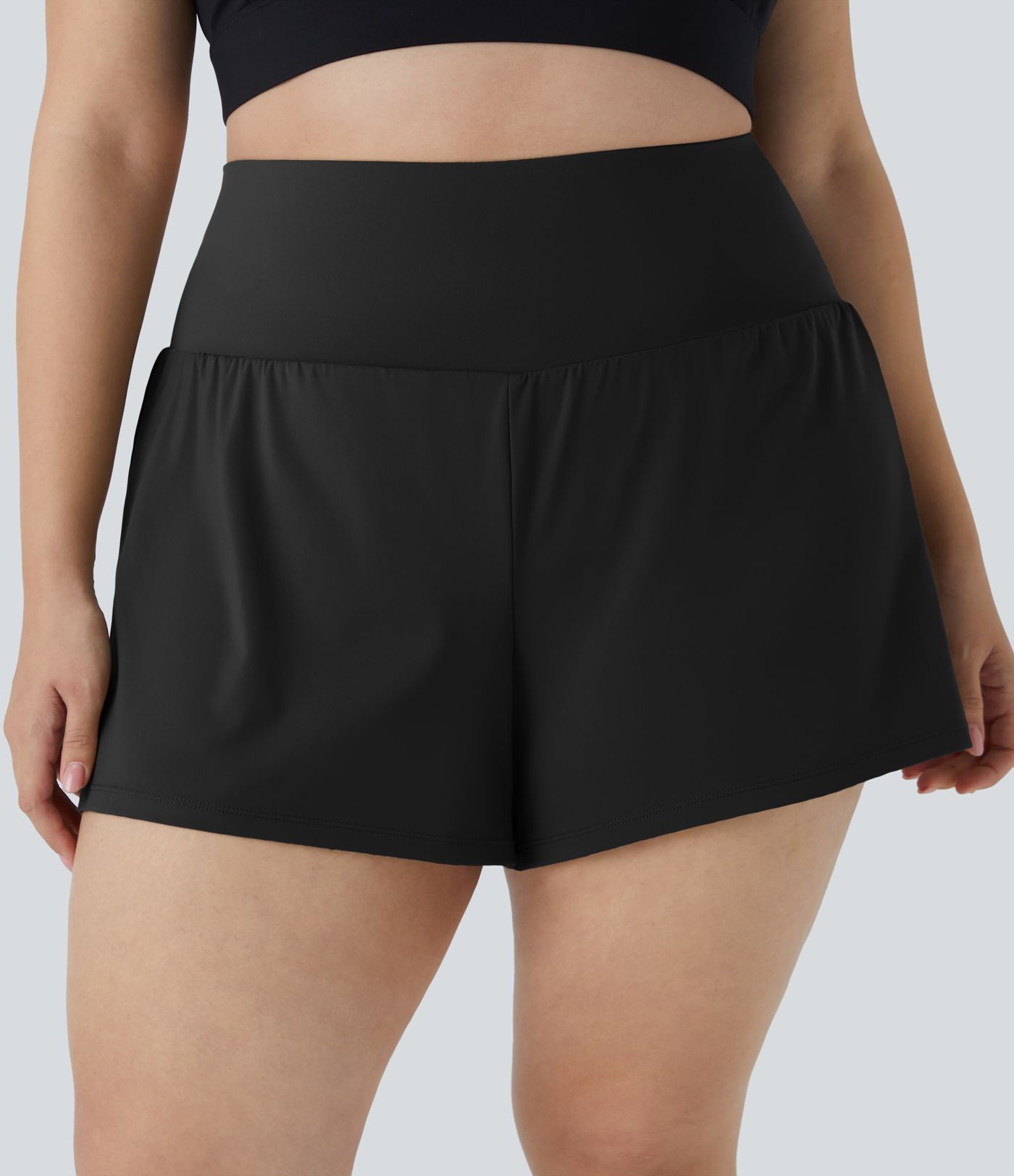 Pocket Plus Kišeninis 2-in-1 Sporto Šortai Plius Dydžio 2.5''