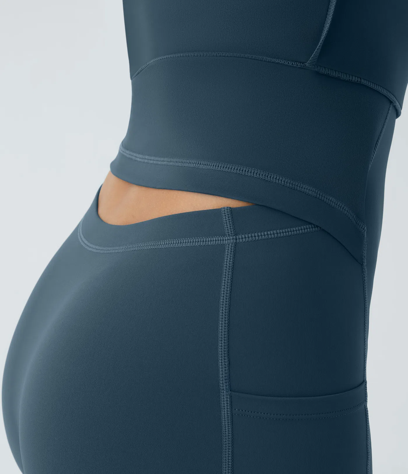 2-in-1-Mini-Tanzkleid mit U-Ausschnitt, rückenfrei, verdrehter Ausschnitt, Seitentasche-Easy Peezy