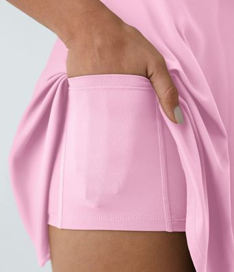 SoftlyZero™ Airy Backless Twisted Flare Low Support Dance Active Dress-Longer Length-Easy Peezy Edition A-C Cups