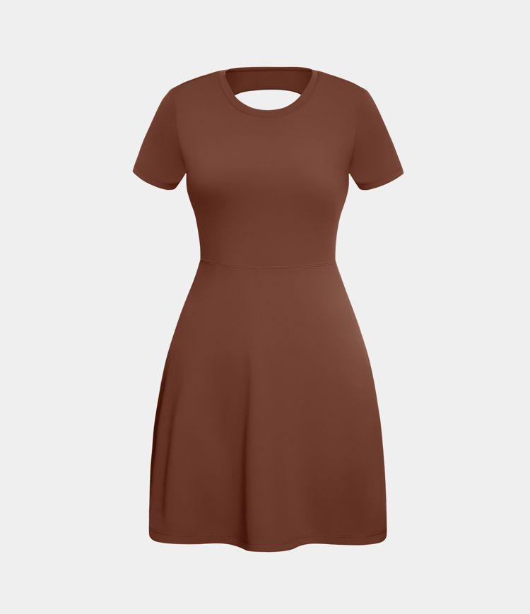 Robe de sport danse mini évasée à découpes A-C