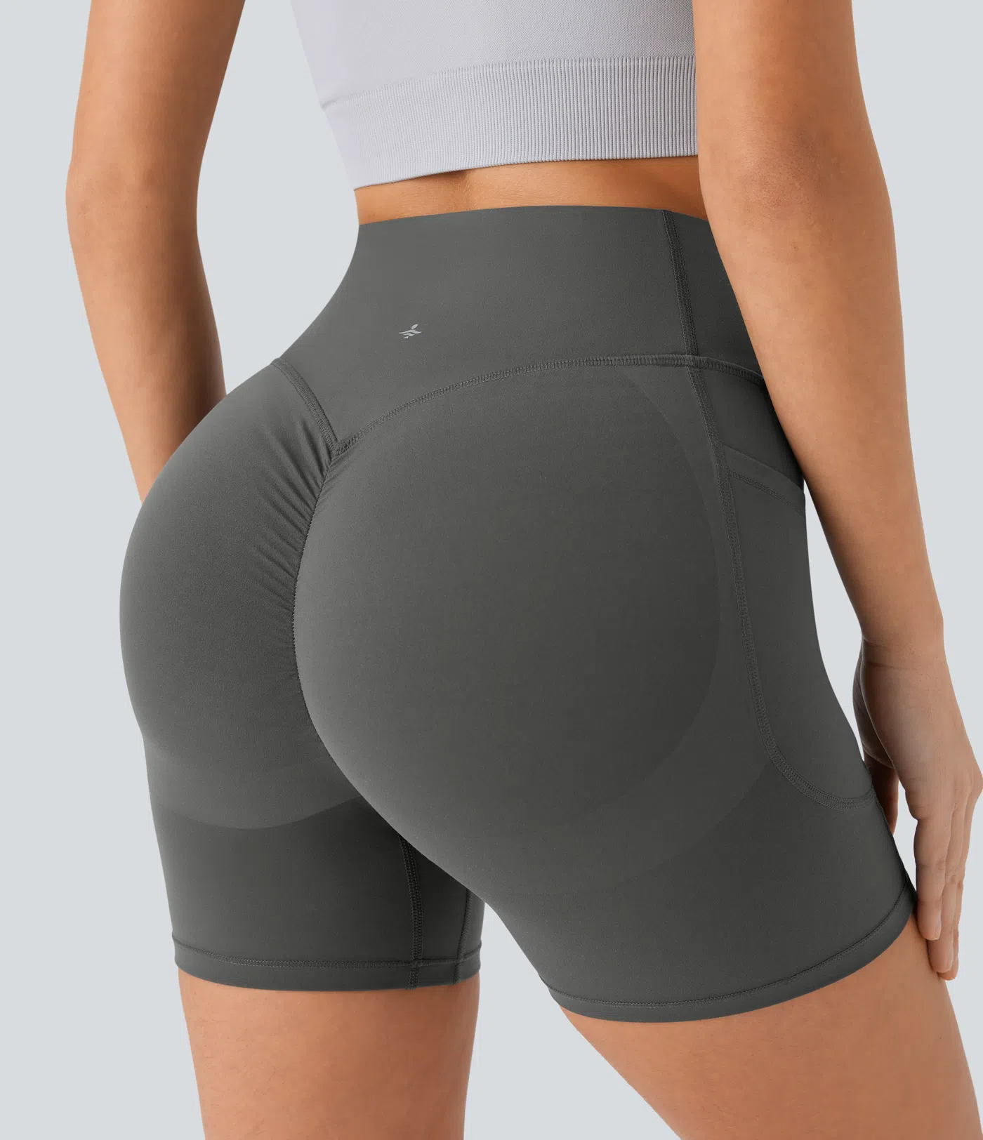 Halara UltraSculpt™ - Formende Workout-Shorts mit hohem Bund, Seitentaschen, Booty-Scrunch und Bauchkontrolle - 12,7 cm
