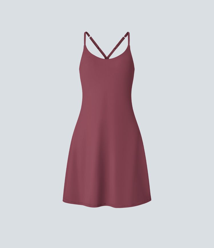 SoftlyZero™ Airy Cut Out 2-in-1 Pocket Cool Touch Longer Active Dress-UPF50+