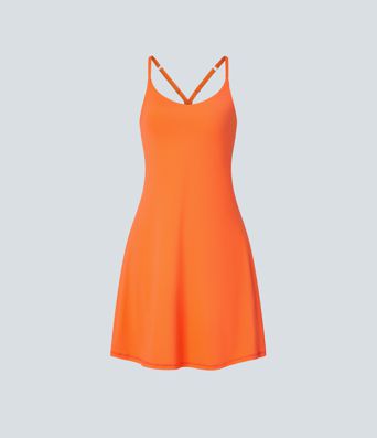 SoftlyZero™ Airy Cut Out 2-in-1 Pocket Cool Touch Longer Active Dress-UPF50+