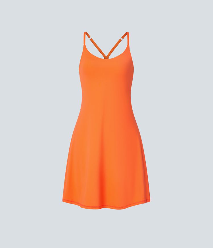 SoftlyZero™ Airy Cut Out 2-in-1 Pocket Cool Touch Longer Active Dress-UPF50+