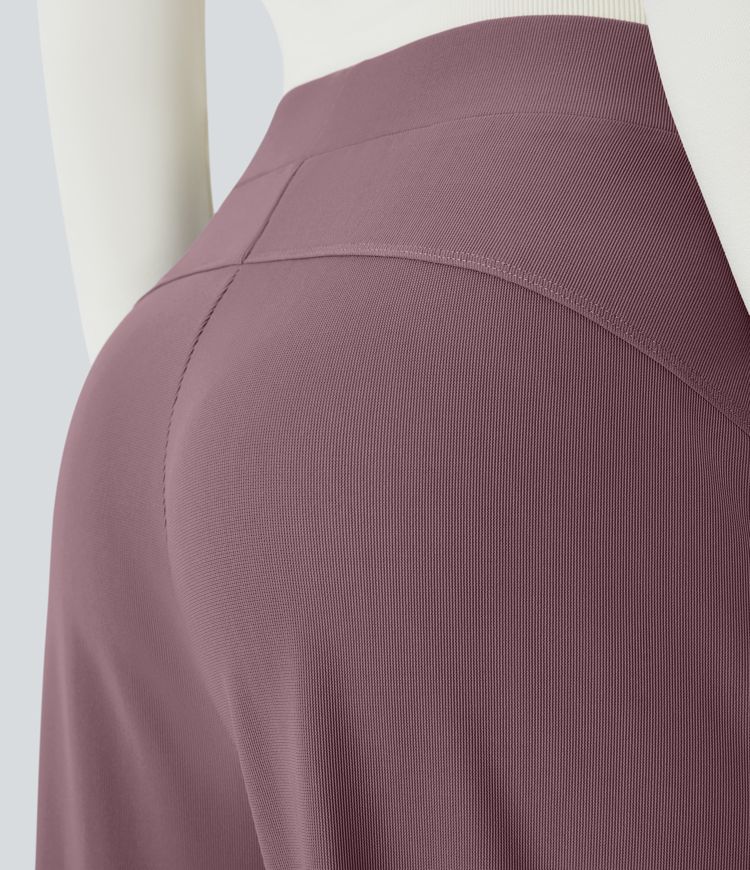 Halara Flex™ High Waisted Body Sculpt Waist-Slimming Pocket Wide Leg Micro Waffle Work Trousers