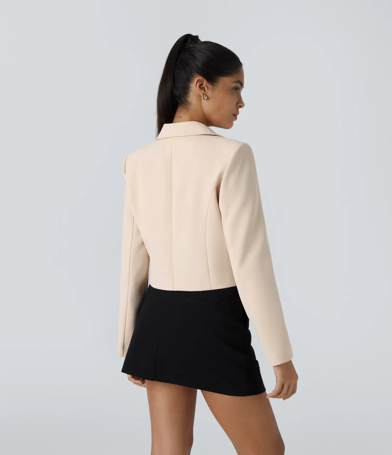 Notch Lapel Button Long Sleeve Workwear Blazer