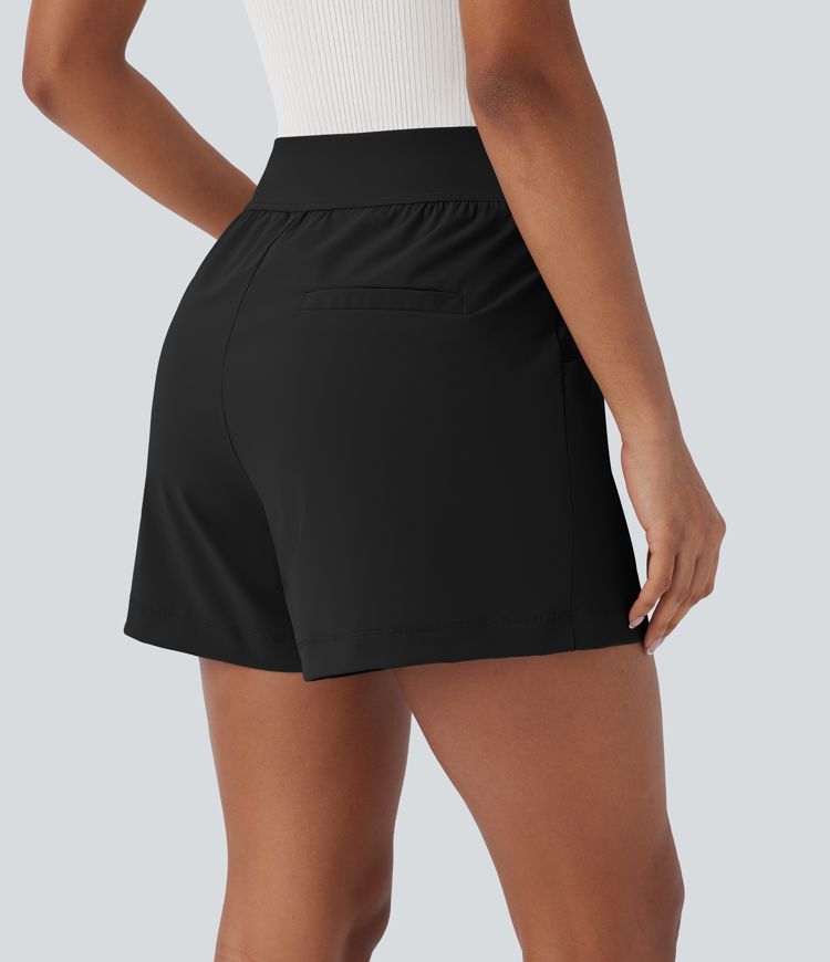 High Waisted Pocket Work Shorts 4''