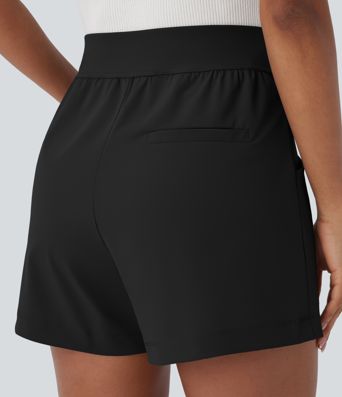 High Waisted Pocket Work Shorts 4''