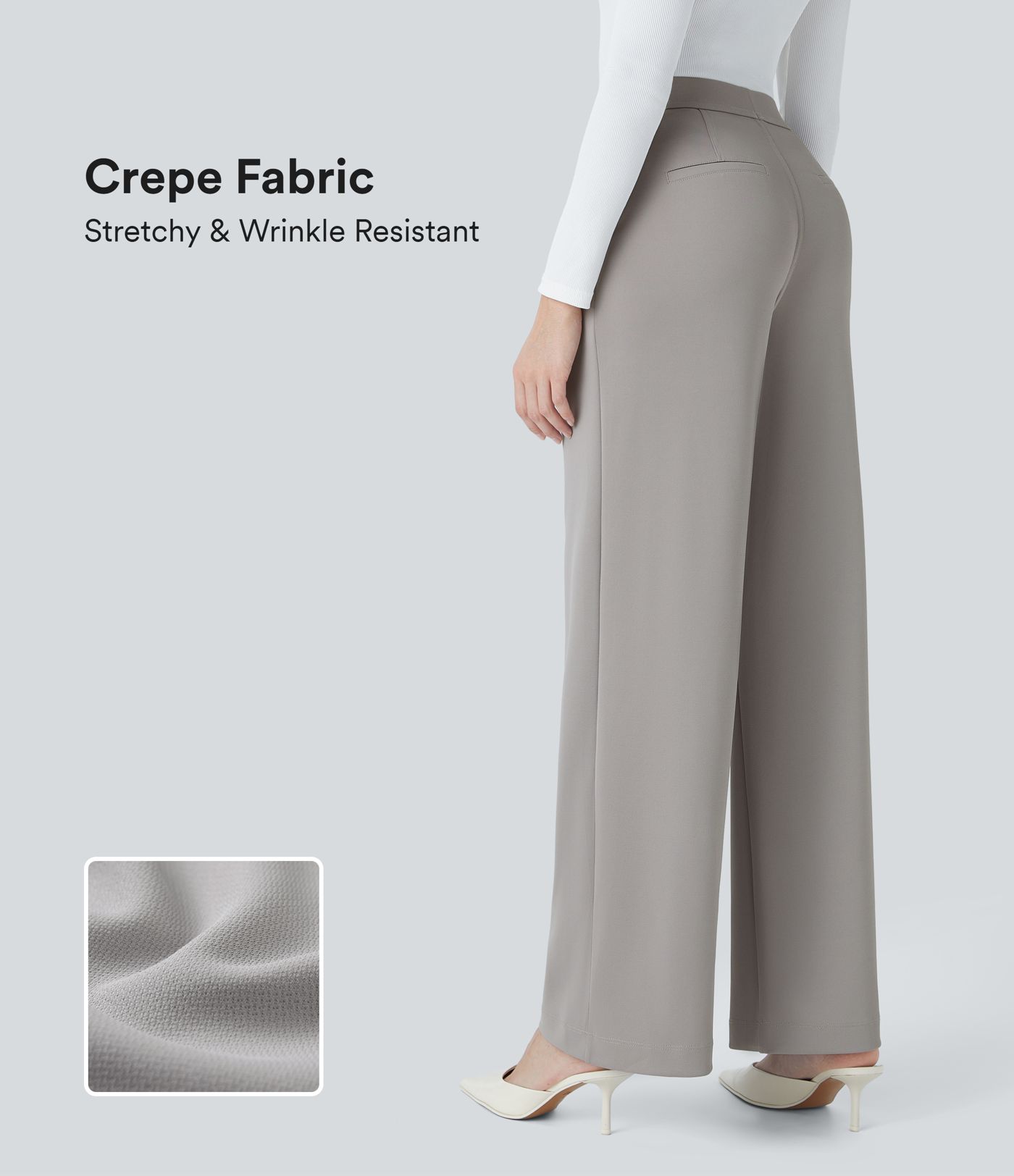 Halara Flex™ High Waisted Pocket Straight Leg Crepe Work Pants