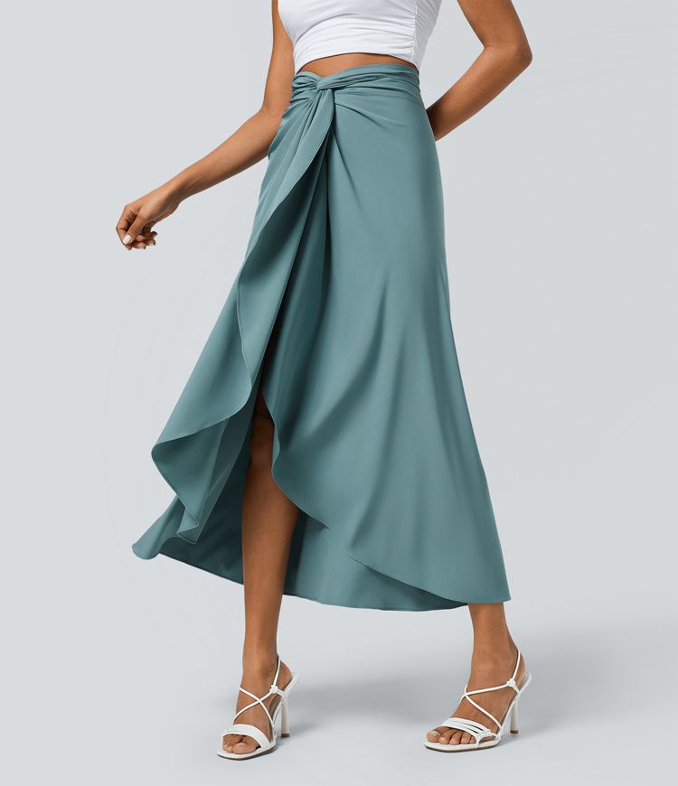 Breezeful™ Jupe de Vacances Séchage Rapide Taille Haute Dos Noué Torsadé