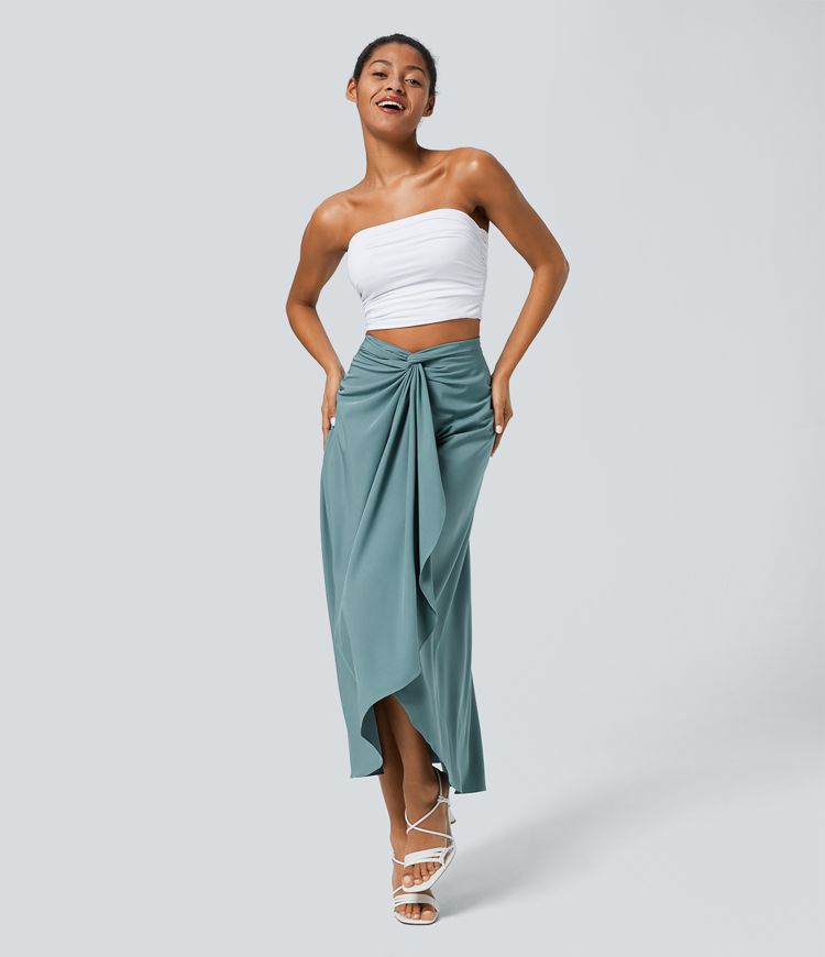 Breezeful™ Jupe de Vacances Séchage Rapide Taille Haute Dos Noué Torsadé