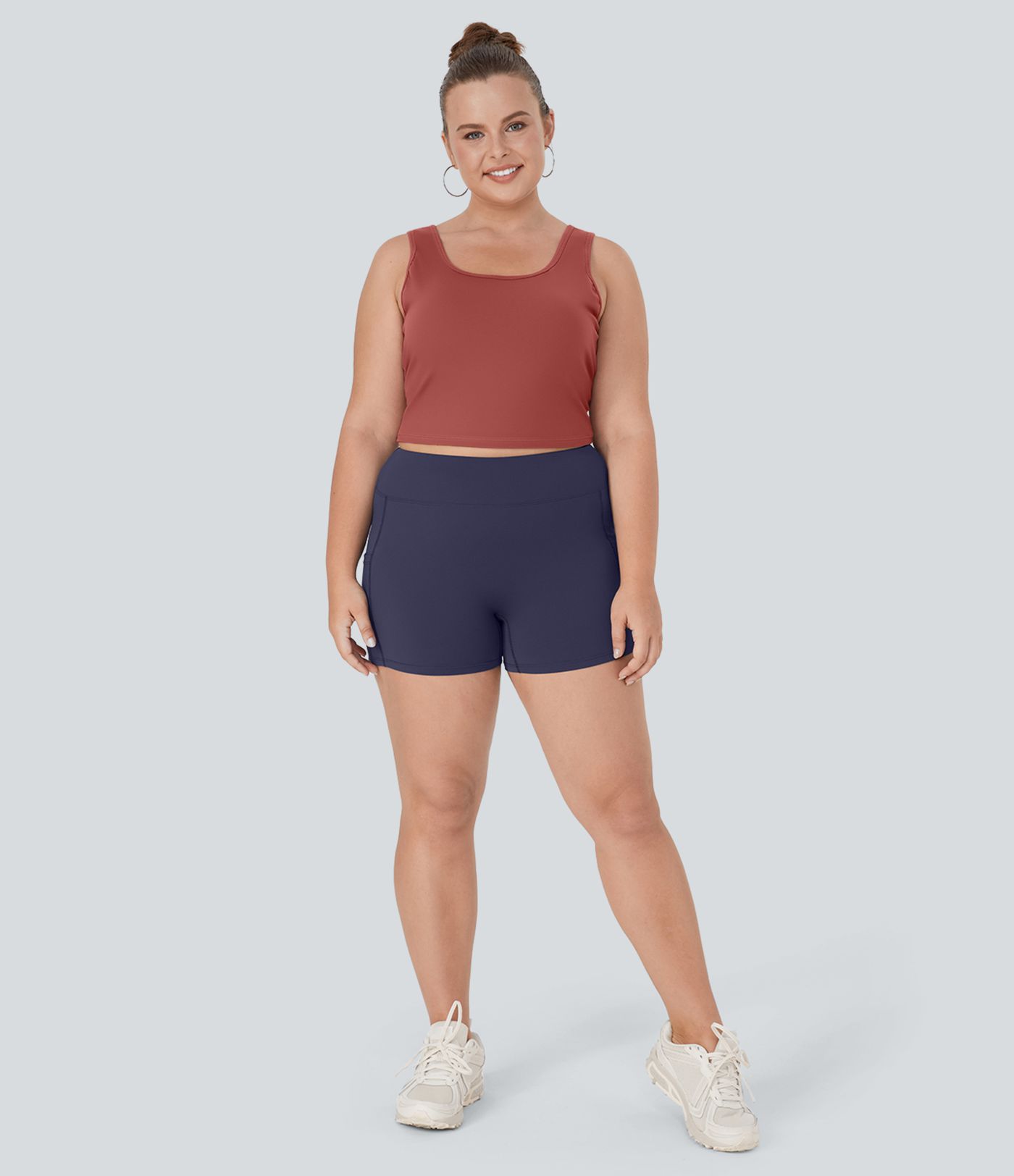 U Neck Backless Crossover Plus Size Barre Ballet Dance Tank Vest Top