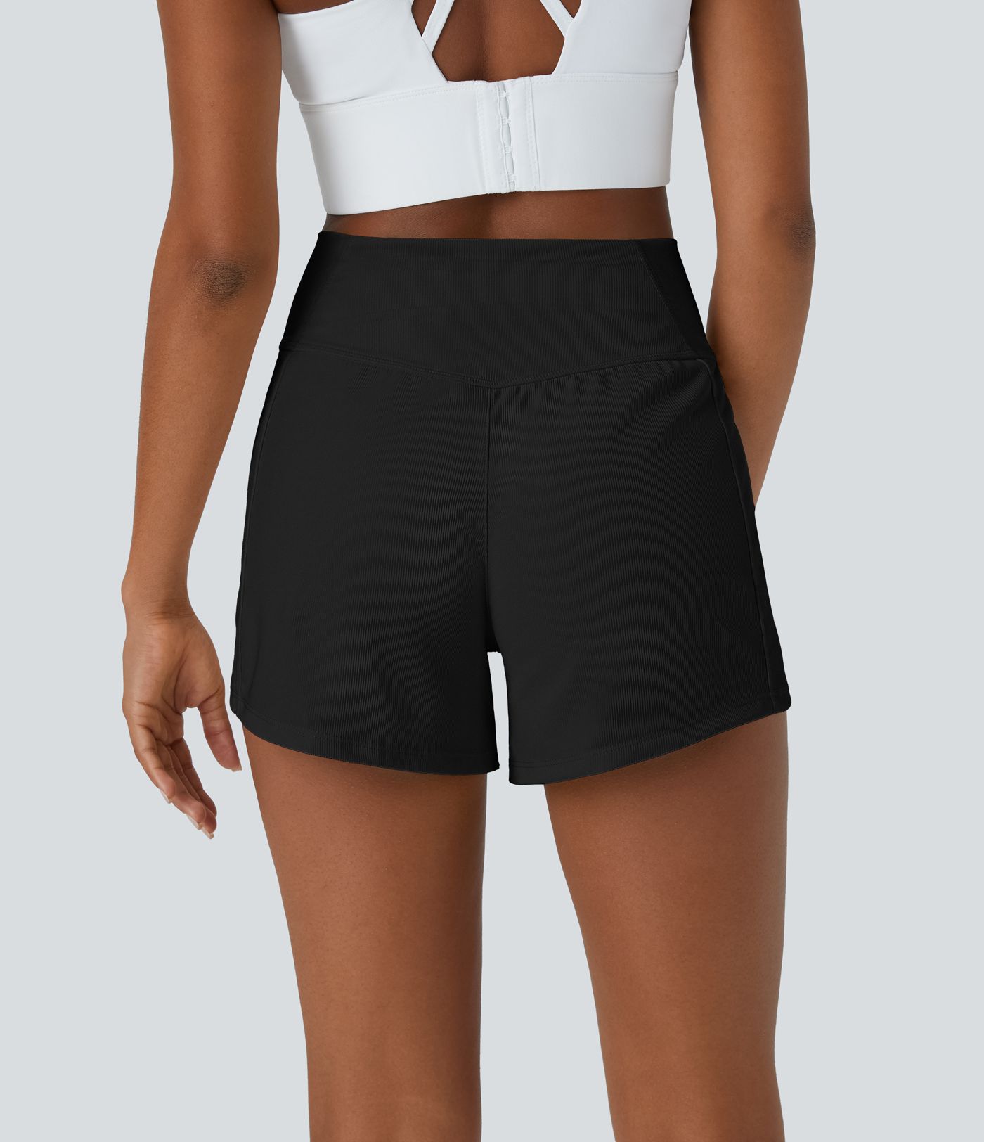 Patitoff™ Flow Gæludýrahár Þolinn Krossyfir Vasastuttbuxur 4"