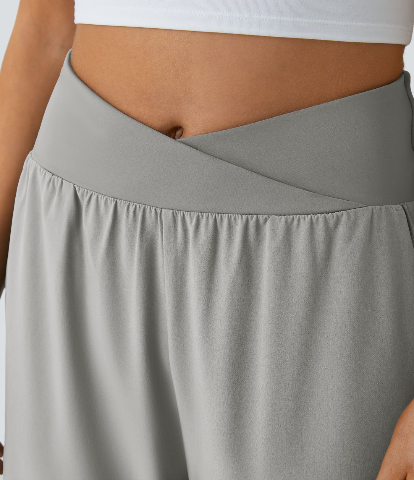 Breezeful™ High Waisted Crossover Quick Dry Resort Pants with Pockets
