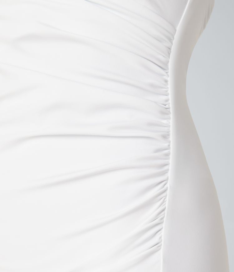 SoftlyZero™ Airy Crossover Ruched Lace Up Bodycon Cool Touch Dress-UPF50+