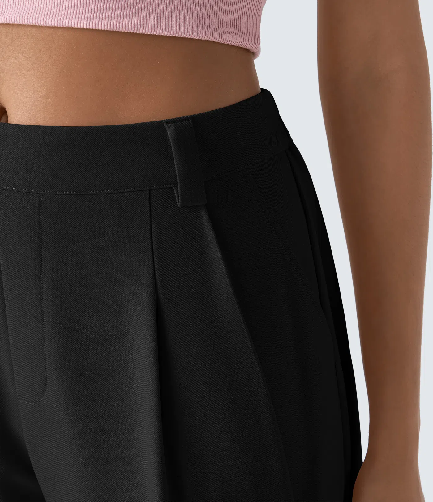 Mid Rise Pocket Barrel Leg Work Pants