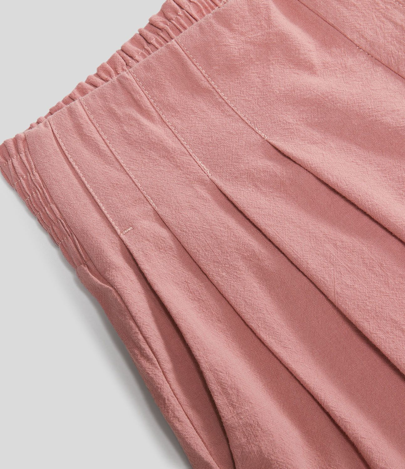 Short de Vacances à Taille Haute Froncés et Plissés avec Poches Latérales Sensation Lin