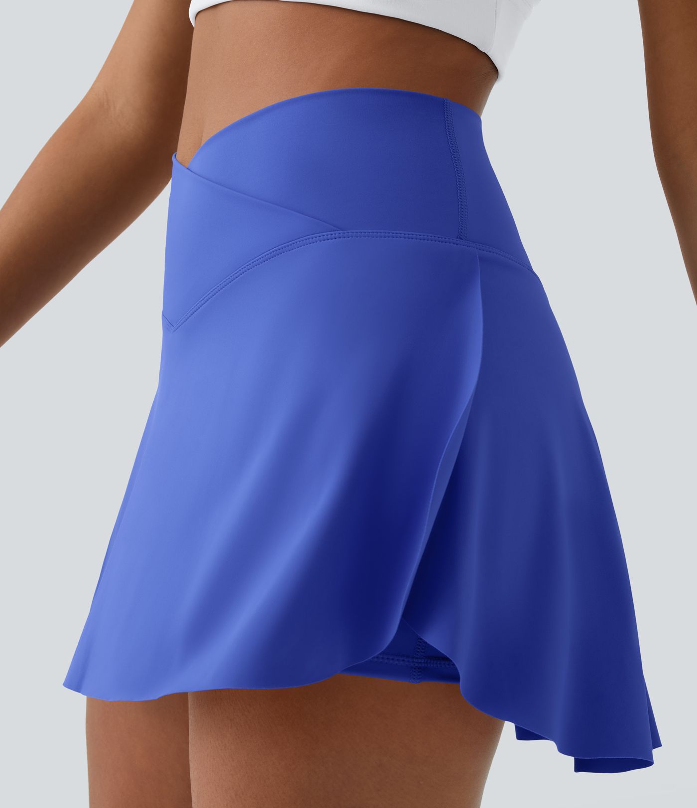 Everyday SoftlyZero™ Airy Crossover 2-in-1 Side Pocket Cool Touch Mini Tennis Skirt-Lucid-UPF50+