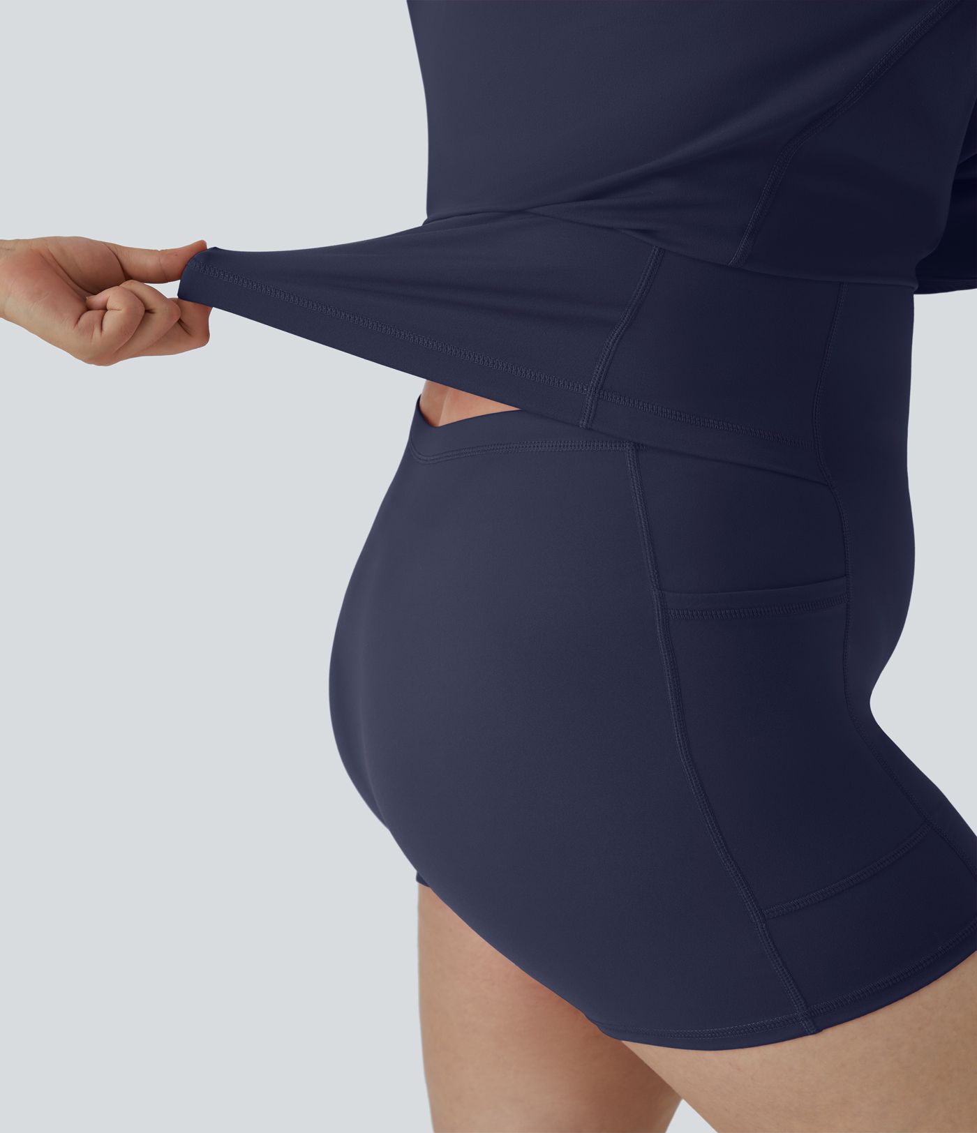 Everyday SoftlyZero™ Plush Backless 2-in-1 Flare Workout Plus Size Dress-Wannabe-Easy Peezy