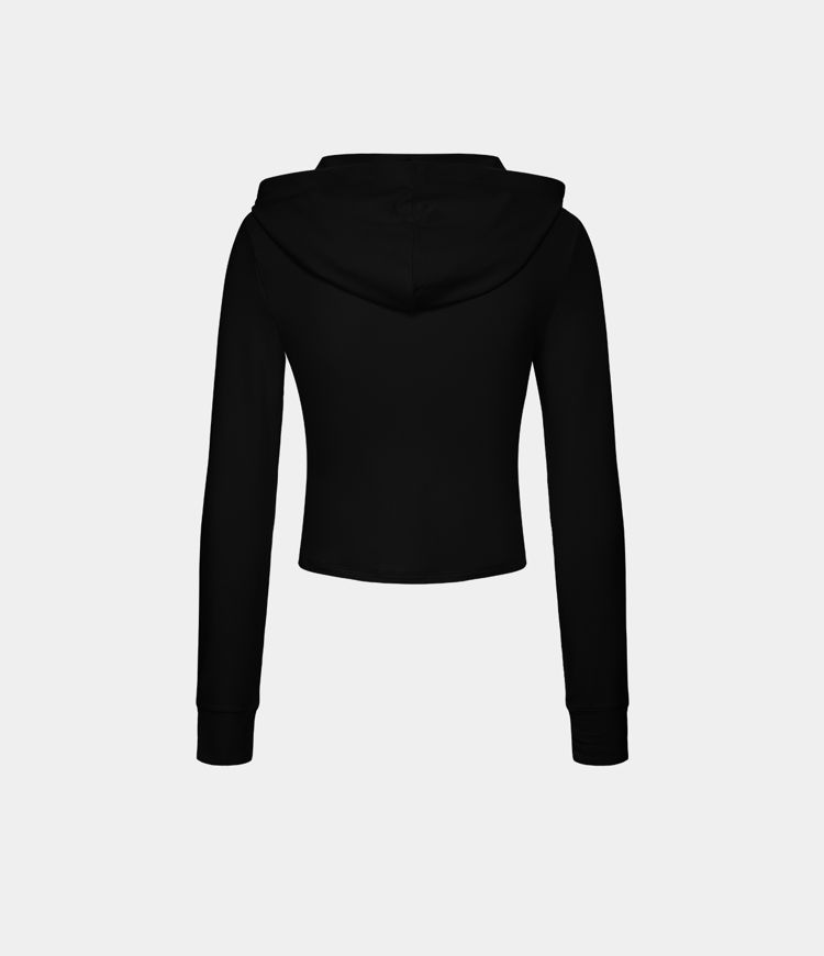 Hooded Drawstring Cut Out Casual Hoodie Sweatshirt